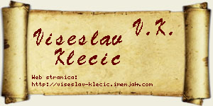 Višeslav Klecić vizit kartica